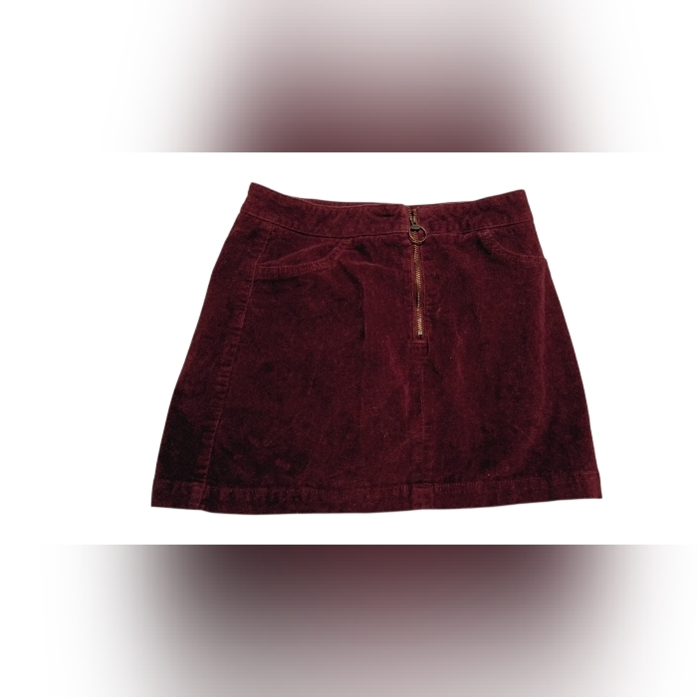 Justice Burgundy Corduroy Skort